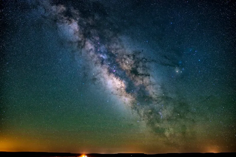 The Milky Way over northwest New Mexico in a 90-second tracked exposure